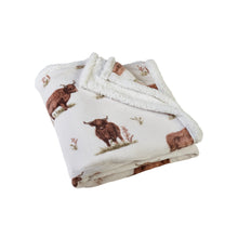 Load image into Gallery viewer, Angus Highland Cow Throw
