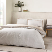 Load image into Gallery viewer, Oxford Pinstripe Duvet Set - Natural
