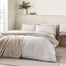 Load image into Gallery viewer, Oxford Pinstripe Duvet Set - Natural
