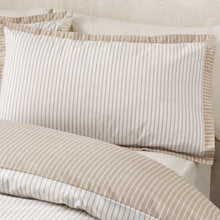 Load image into Gallery viewer, Oxford Pinstripe Duvet Set - Natural
