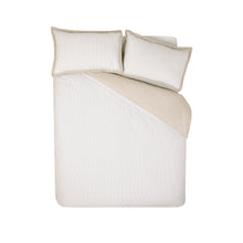 Load image into Gallery viewer, Oxford Pinstripe Duvet Set - Natural
