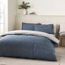 Load image into Gallery viewer, Oxford Pinstripe Duvet Set - Navy
