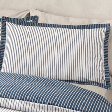 Load image into Gallery viewer, Oxford Pinstripe Duvet Set - Navy
