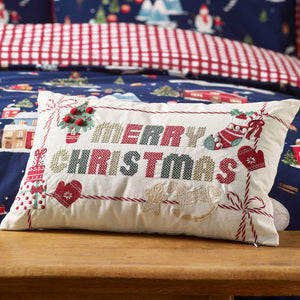 Merry Christmas Filled Cushion
