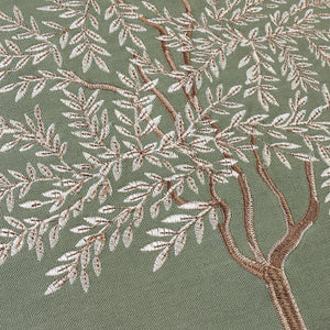 Woodland Trees Filled Cushion - Sage Green