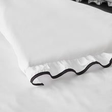 Load image into Gallery viewer, So Soft Mono Frill Duvet Set - Black/White
