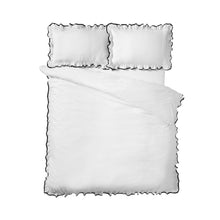 Load image into Gallery viewer, So Soft Mono Frill Duvet Set - Black/White
