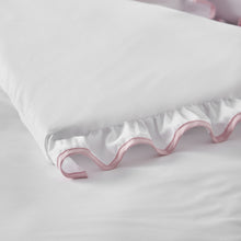 Load image into Gallery viewer, So Soft Mono Frill Duvet Set - Pink/White
