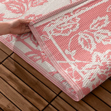 Load image into Gallery viewer, Anemone Woven Jacquard Outdoor Rug - Peach/Cream
