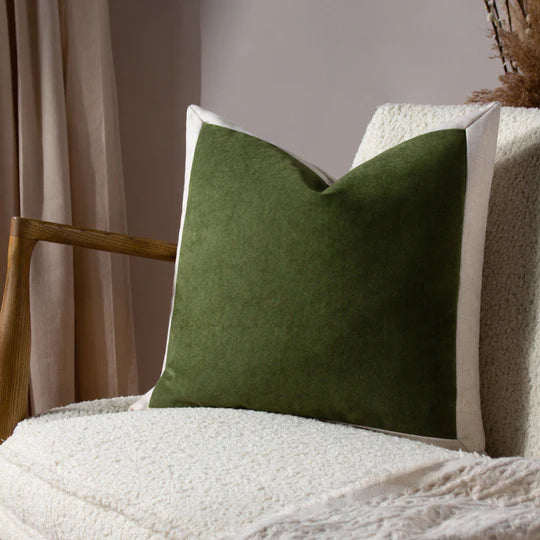Auden Matte Velvet Cushion Cover - Olive