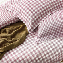 Load image into Gallery viewer, Barton Gingham Check Duvet Set - Berry
