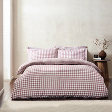 Load image into Gallery viewer, Barton Gingham Check Duvet Set - Berry
