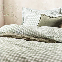 Load image into Gallery viewer, Barton Gingham Check Duvet Set - Forest Green
