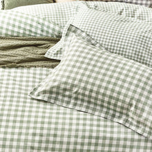 Load image into Gallery viewer, Barton Gingham Check Duvet Set - Forest Green
