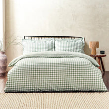 Load image into Gallery viewer, Barton Gingham Check Duvet Set - Forest Green
