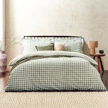 Load image into Gallery viewer, Barton Gingham Check Duvet Set - Forest Green
