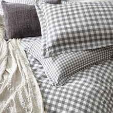 Load image into Gallery viewer, Barton Gingham Check Duvet Set - Grey
