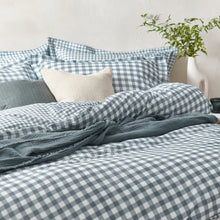 Load image into Gallery viewer, Barton Gingham Check Duvet Set - Navy
