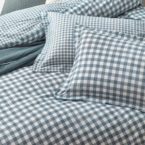 Barton Gingham Check Duvet Set - Navy
