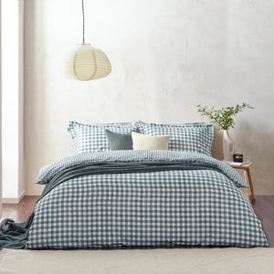 Barton Gingham Check Duvet Set - Navy