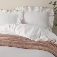 Load image into Gallery viewer, Blousey Cotton Ruffle Duvet Cover Set - Pink
