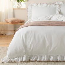 Load image into Gallery viewer, Blousey Cotton Ruffle Duvet Cover Set - Pink
