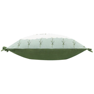 Bonjour Printed Bolster Filled Cushion Mint