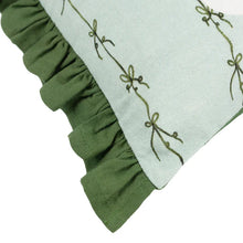 Load image into Gallery viewer, Bonjour Printed Bolster Filled Cushion Mint
