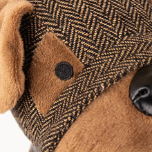 Load image into Gallery viewer, Boston Herringbone Dog Door Stop Brown
