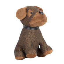 Load image into Gallery viewer, Boston Herringbone Dog Door Stop Brown
