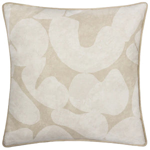 Brinn Abstract Piped Cushion Cover - Natural