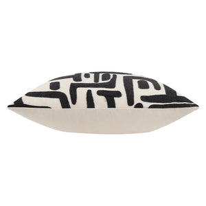 Brooke Embroidered Cotton Cushion Mono