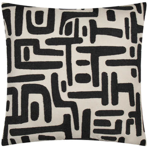 Brooke Embroidered Cotton Cushion Mono