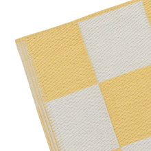 Load image into Gallery viewer, Checkerboard Outdoor 100% Recycled Rug Yellow
