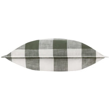 Load image into Gallery viewer, Chesil Check Cotton Outdoor Filled Cushion - Moss
