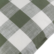 Load image into Gallery viewer, Chesil Check Cotton Outdoor Filled Cushion - Moss
