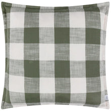 Load image into Gallery viewer, Chesil Check Cotton Outdoor Filled Cushion - Moss
