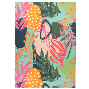 Coralina Outdoor Washable Rug - Aqua/Pink