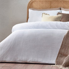 Load image into Gallery viewer, Chunky Waffle Duvet Cover Set - White
