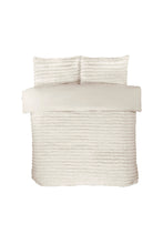 Load image into Gallery viewer, Ribbed Faux Fur Duvet Set - Cream
