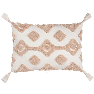 Dharma Beige Tufted Cushion Cover - Natural