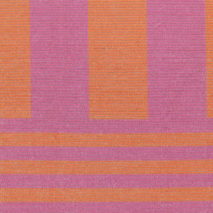 Deck Stripe Printed Indoor/Outdoor Outdoor Rug - Orange/Pink