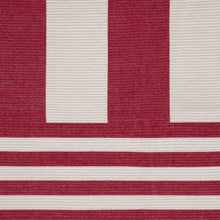 Load image into Gallery viewer, Deck Stripe Printed Indoor/Outdoor Outdoor Rug - White/Red
