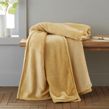 Load image into Gallery viewer, Raschel Velvet Touch Throw - Ochre
