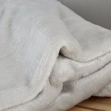Load image into Gallery viewer, Raschel Velvet Touch Throw - Silver
