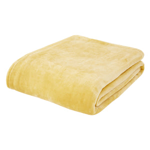 Raschel Velvet Touch Throw - Ochre