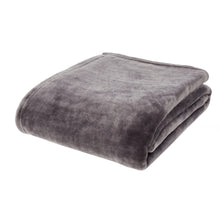 Load image into Gallery viewer, Raschel Velvet Touch Throw - Charcoal
