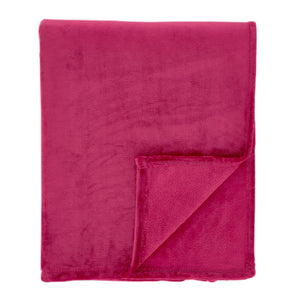 Raschel Velvet Touch Throw - Hot Pink