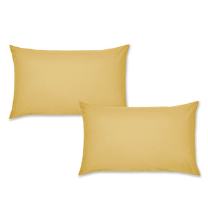 Easy Iron Percale Pillowcase Pair - Ochre
