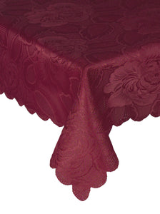 Damask Rose Wine/Burgundy Tablecloth